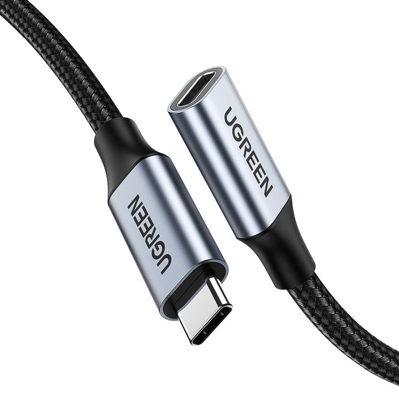 КабельUGREENUS372USB-C3.1Male-USB-CFemaleGen2удлинитель,0.5м,цветчерный(80810)