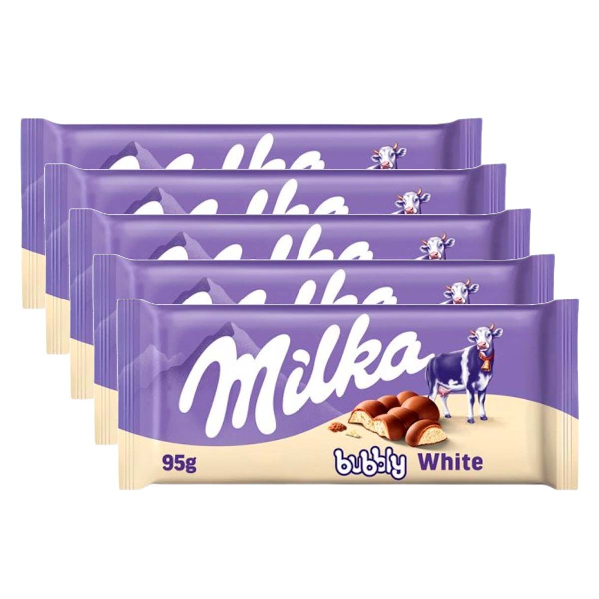 Шоколад Milka bubbly White молочный с пористым белым