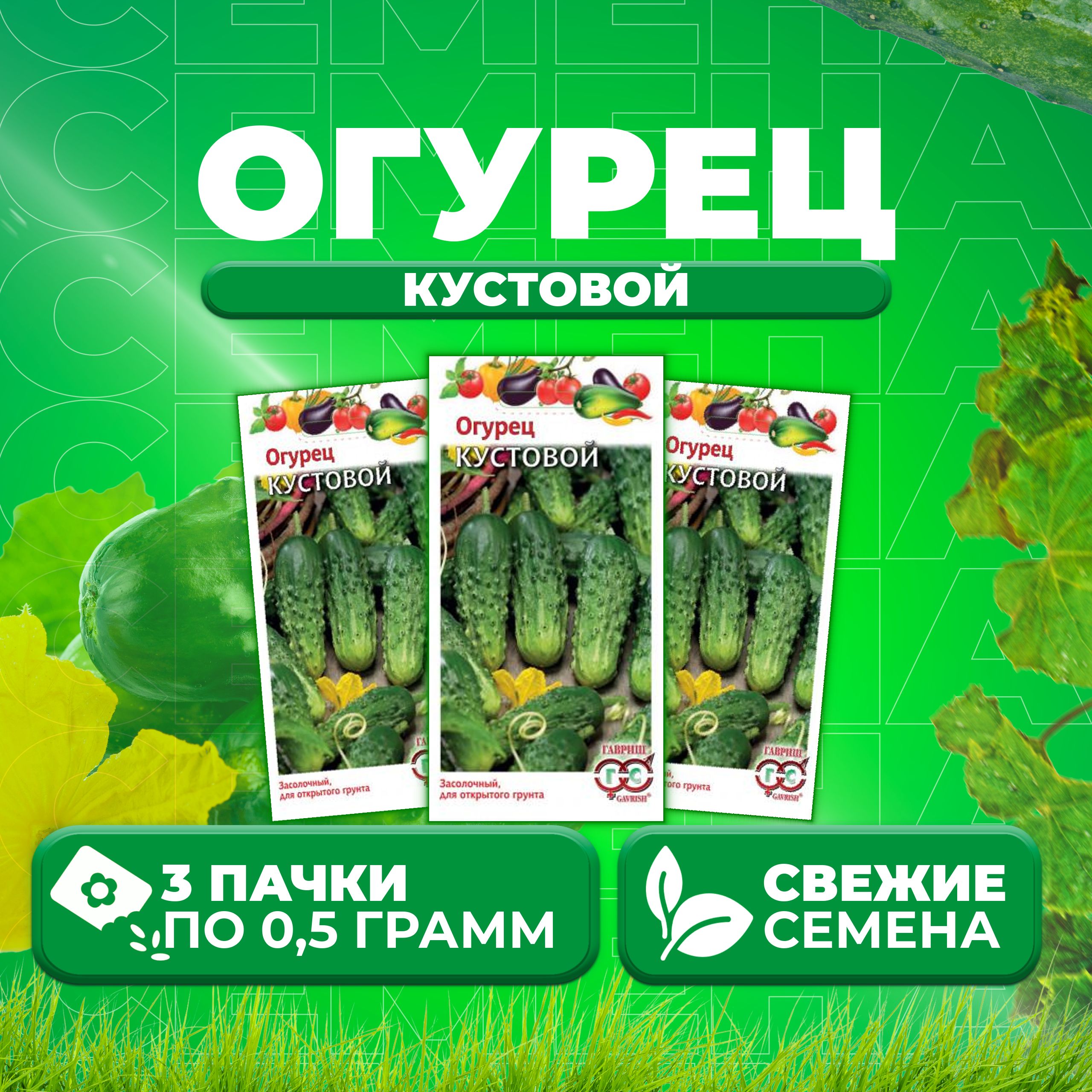 Купить Семена Огурцов Кустовой