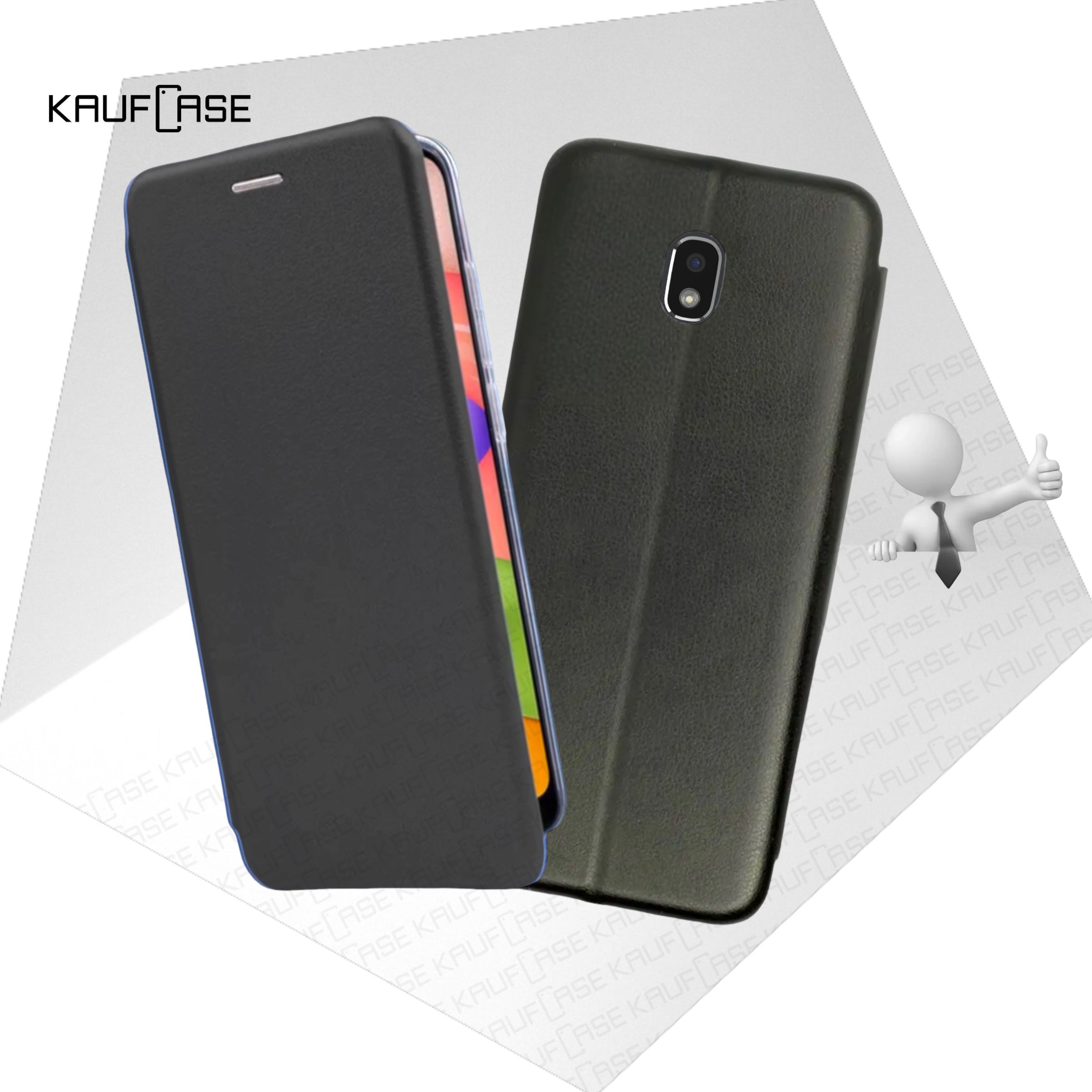Чехол книжка KaufCase для телефона Samsung J7 2017 (J730) (5.5"), черный. Трансфомер
