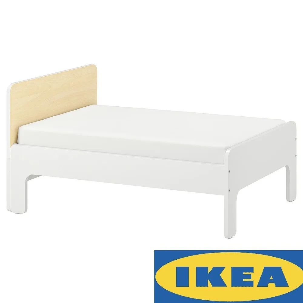 IKEA Кровать детская 91х205х45 см, Раздвижная кровать SLAKT СЛЭКТ ИКЕА -  купить с доставкой по выгодным ценам в интернет-магазине OZON (1307965654)