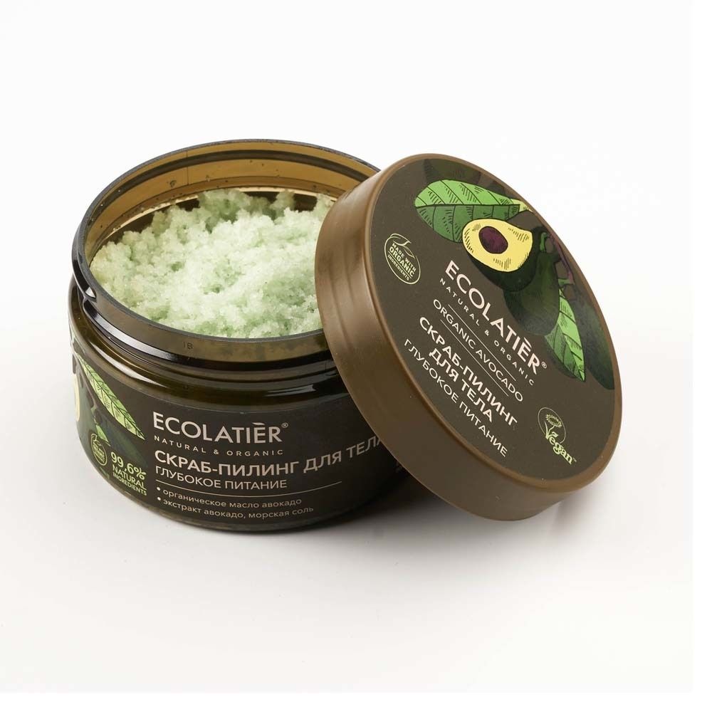 Peeling scrub. Ecolatier скраб пилинг для тела. Скраб для тела ecolatier Organic Coconut питание. Скраб эколайтер авокадо.