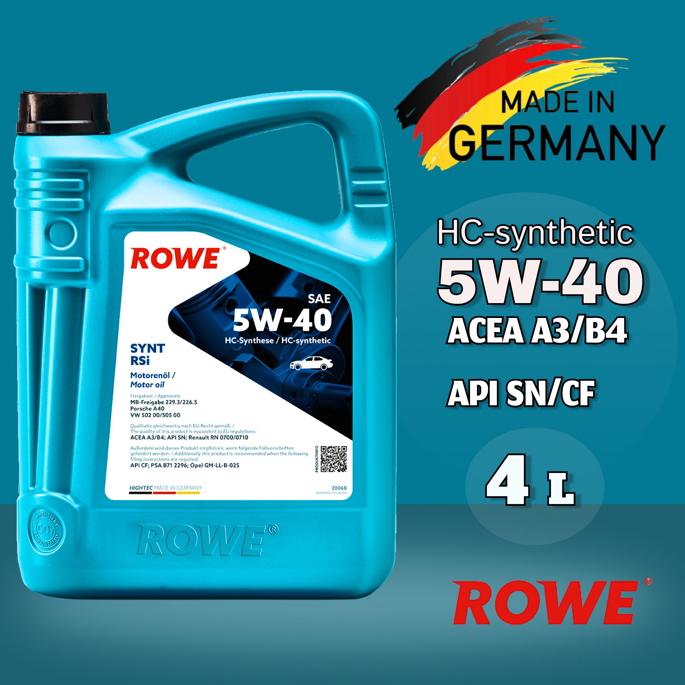 Rowe 5w40. Rowe Motor Oil. Масло моторное 5w40 Rowe артикул. Rowe Hightec VDL 150 60 Л.