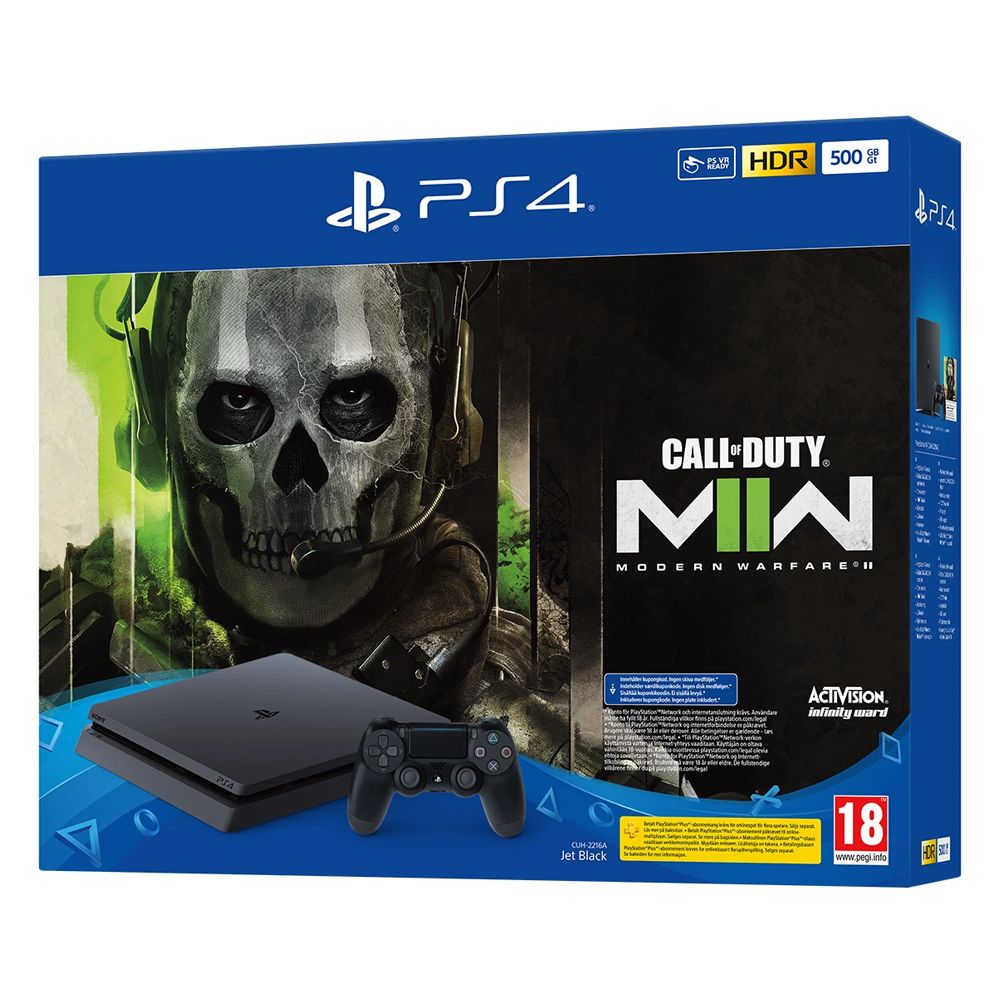 SONY Playstation 4 Slim (PS4) 500Gb + игра Call of Duty Modern Warfare 2 (Black) П.О. 11.00 EU