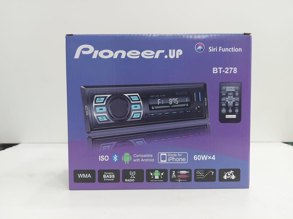 Автомагнитола Pioneer 1din 45w с Bluetooth, Aux/ Магнитола пионер с  блютузом 45вт1 DIN - купить в интернет-магазине OZON с доставкой по России  (1391317918)