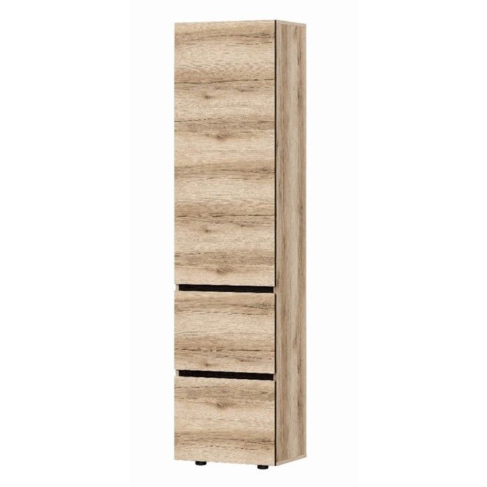 Шкаф пенал для одежды без ящиков Одри, 501х346х2000, Дуб делано/Венге