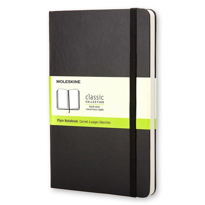 Блокнот без разметки Moleskine CLASSIC QP062 13х21см 240стр. твердая обложка, черный  #1