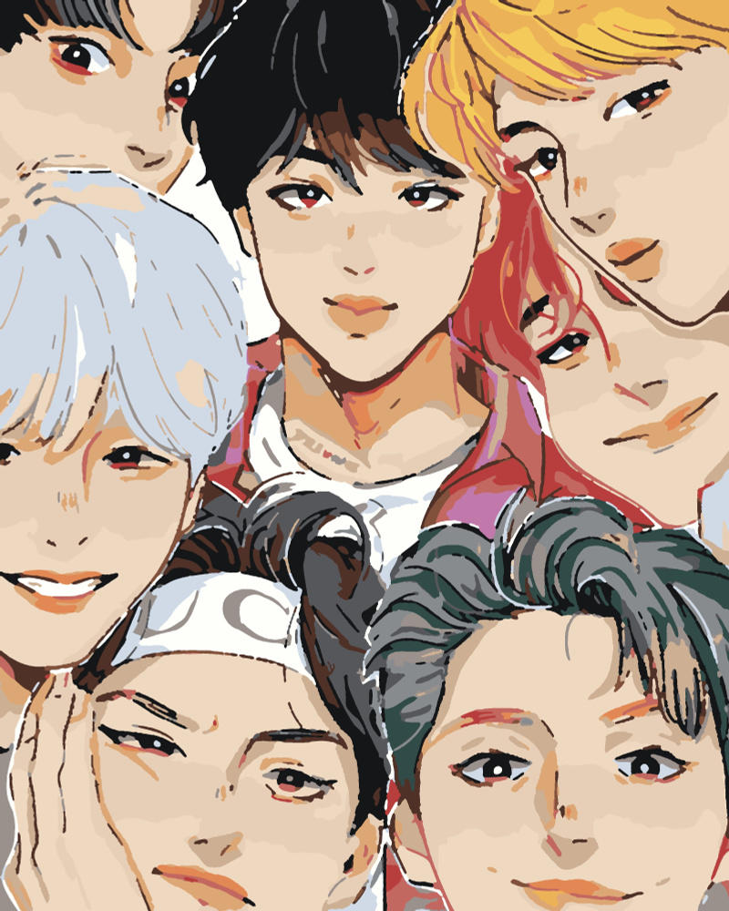 Bts картины по номерам - 81 фото