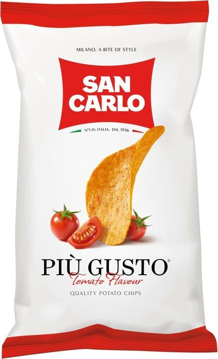 Чипсы San Carlo Piu Gusto, картофельные, со вкусом томата, 50 г ...