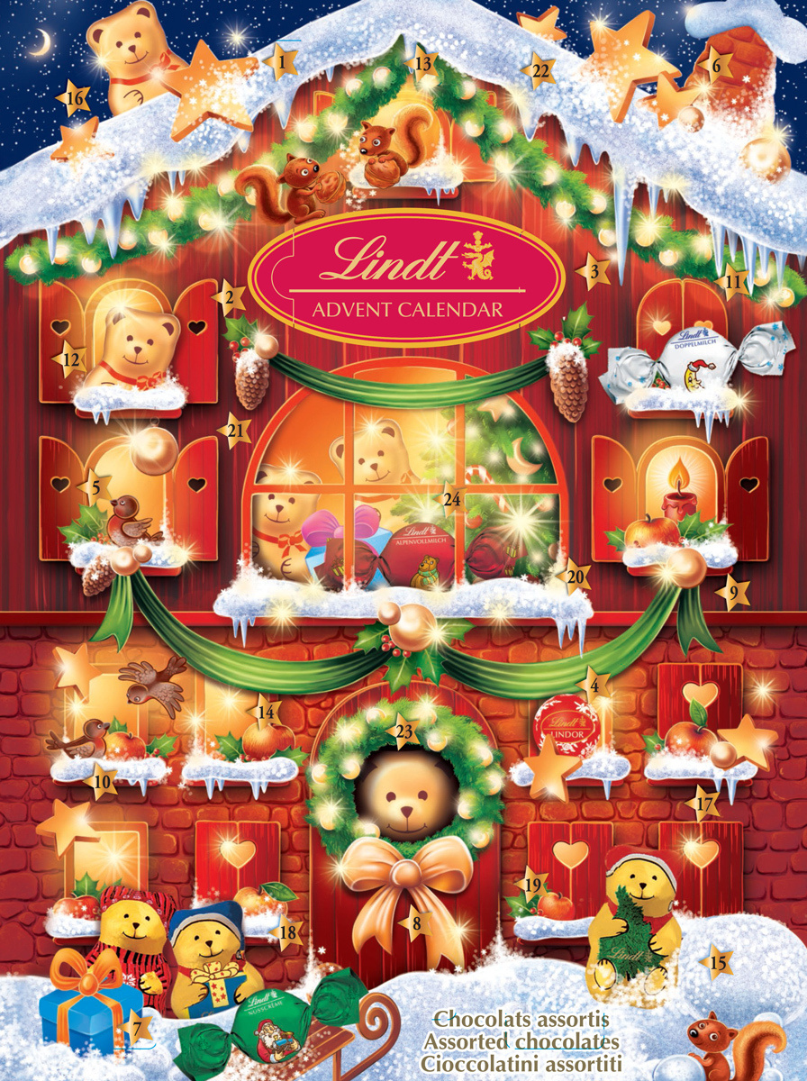 Шоколад Lindt Домик Медвежонка, адвент-календарь 172 г #1