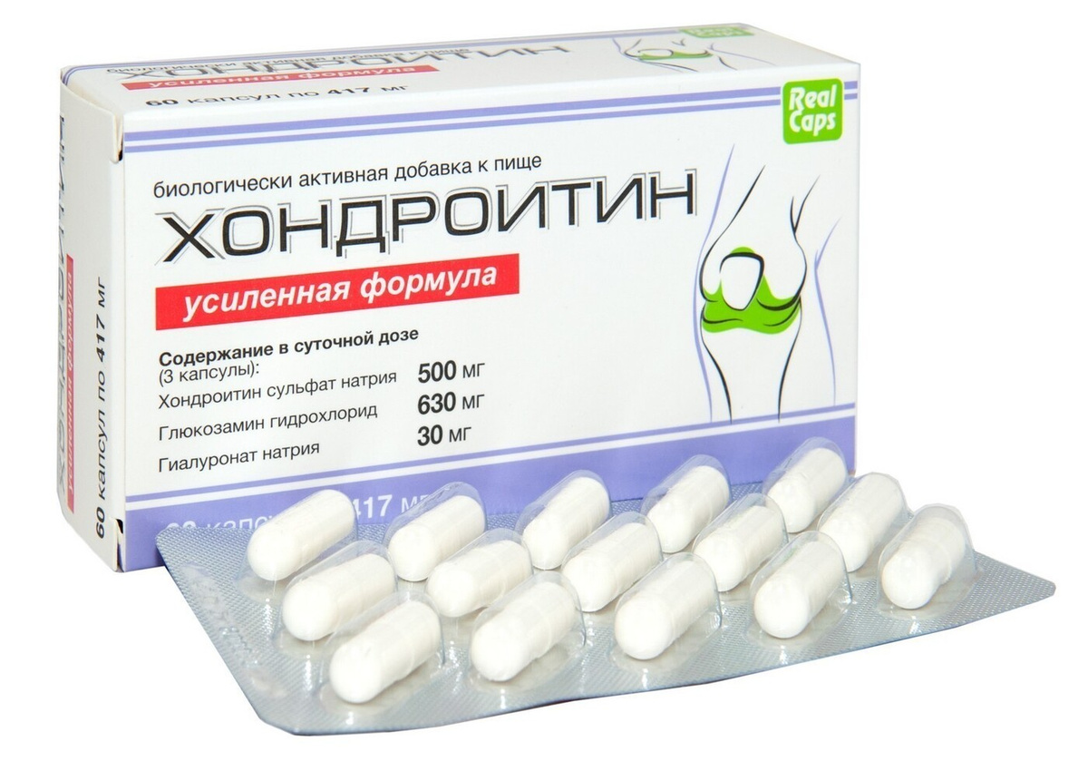 От болей в суставах и позвоночнике, Хондроитин, Усиленная формула, 60 ...