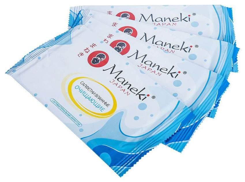 Maneki Салфетки влажные Kaiteki, очищающие с антибактериальным эффектом ...