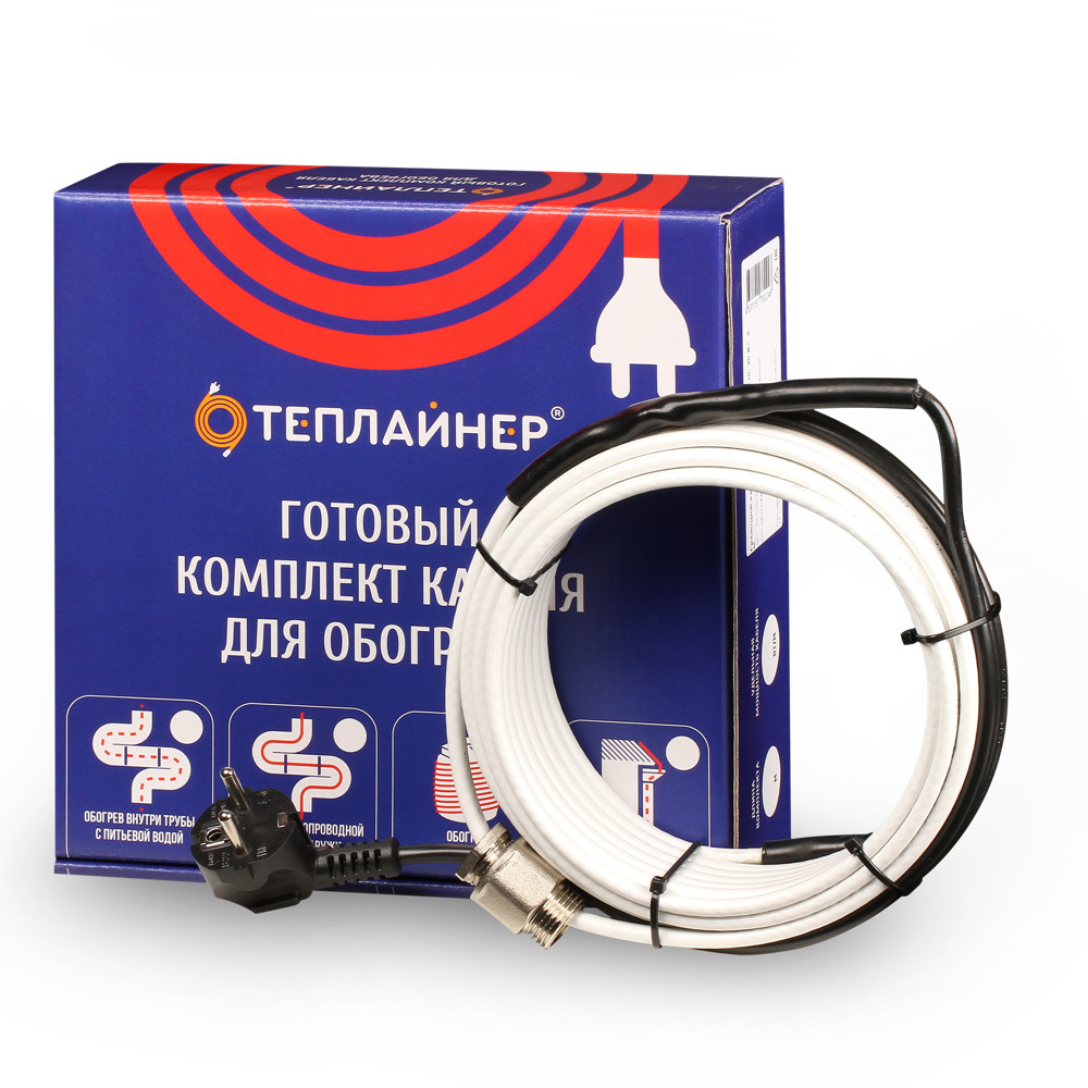 Греющий кабель Теплайнер в трубу, 10м 100Вт — купить в интернет ...