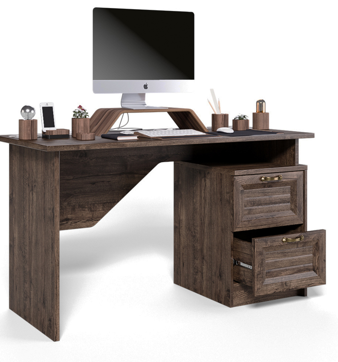 Письменный стол, Компьютерный стол Сканд-Мебель Шервуд Темный СШ-02 .
