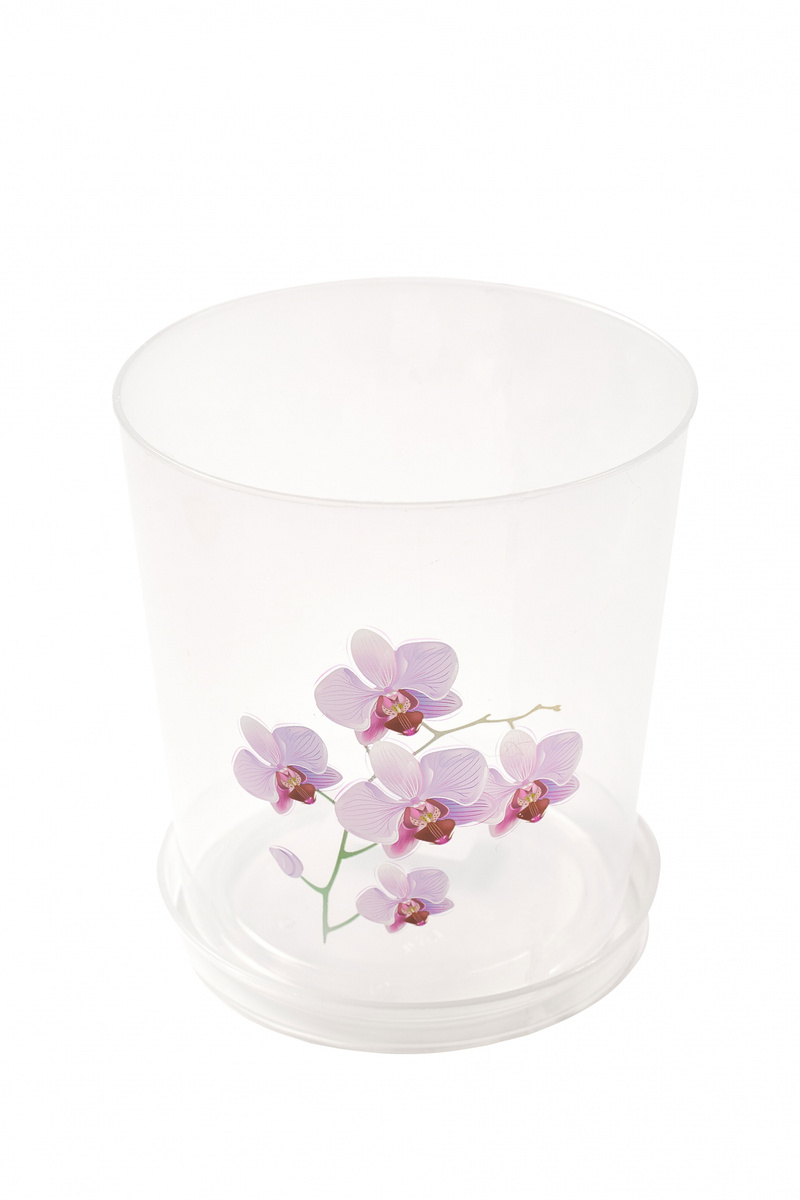 Горшок цветочный для орхидеи "Декор" 1,2л, Альтернатива (цвет прозрачный)  #1