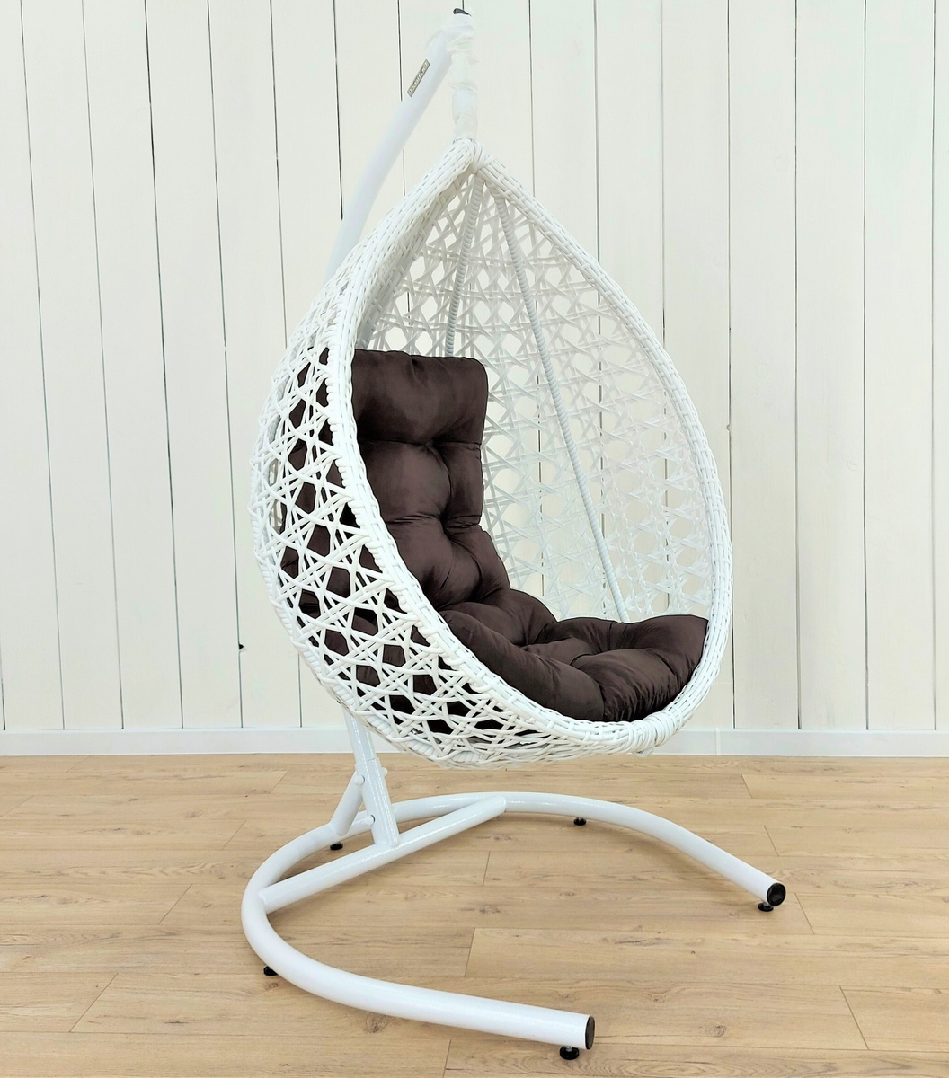 Подвесное кресло садовое, Садовые качели 100х100х175 см, STULER Ромбики ...