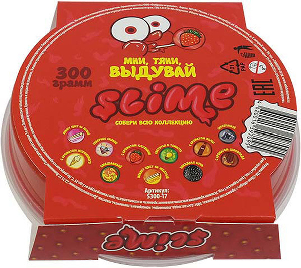 Слайм Slime "Mega", аромат клубники/ Жвачка для рук, слайм, антистресс ...