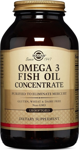 БАД рыбий жир и Омега Solgar/Солгар Omega 3 Fish Oil Concentrate, 120 ...