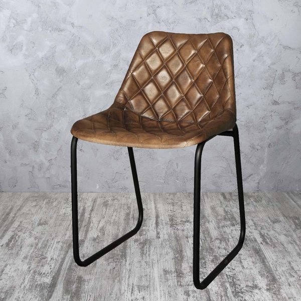 Стул со спинкой из натуральной кожи "Бизон", Decor of Today, 46х51х76 ...
