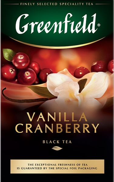 Чай листовой черный Greenfield Vanilla Cranberry, 100 г - купить с ...
