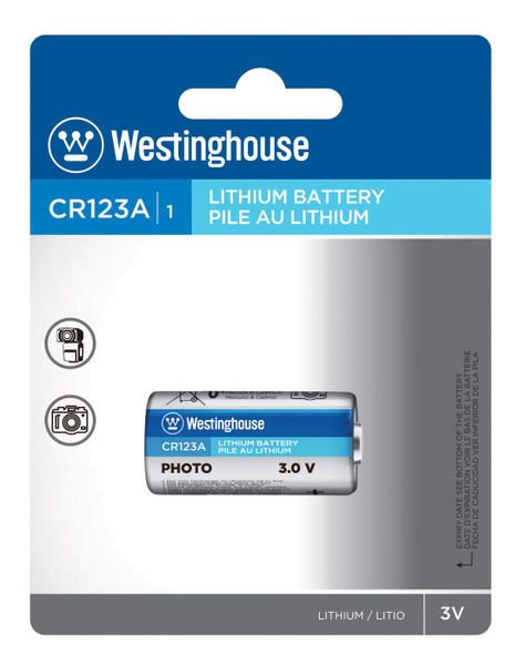 Westinghouse CR123A литиевая батарейка, напряжение 3V для фотоаппарата ...