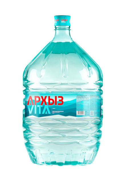 Вода питьевая минеральная Архыз Vita, 19 литров для кулера, одноразовая ...