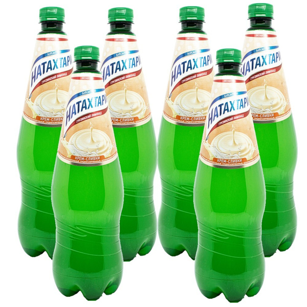 Лимонад Натахтари (напиток газированный) Крем-Сливки, 1 л, Упаковка 6 ...