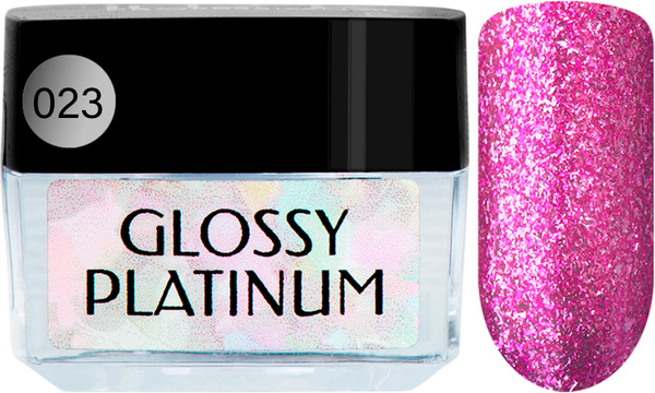IRISK Гель-лак с блестками/шиммером, розовый Glossy Platinum, Оттенок ...