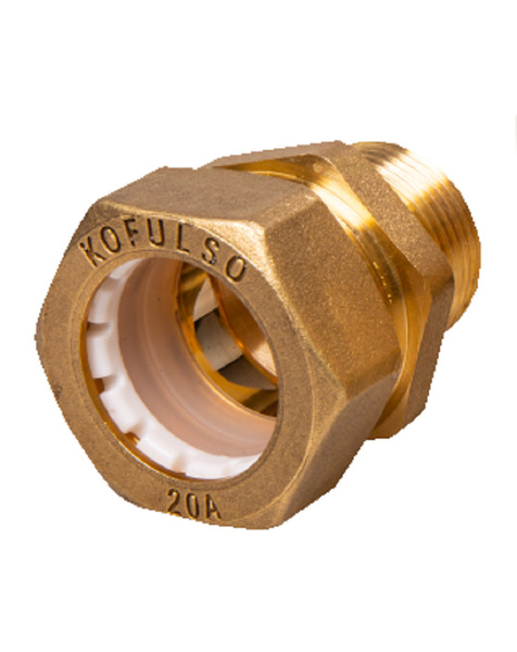 Муфта Kofulso обжимная латунная разъемная 20х3/4" EF НР для ...