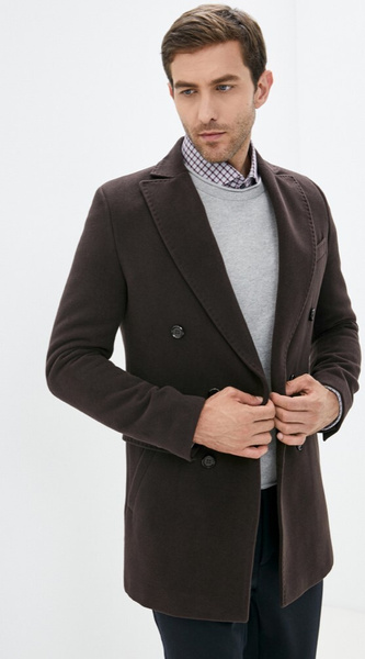 Пальто Caravan Wool, Демисезон, размер 44-170, цвет коричневый, Шерсть ...