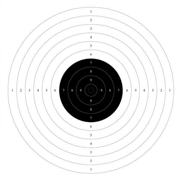 Чертеж мишени для стрельбы