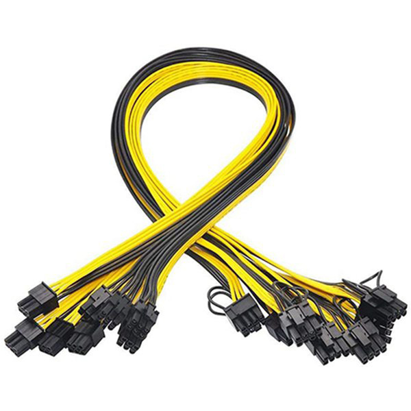 12 шт. 6-контактный PCI-E на 8 (6+2) (штекер-штекер) кабель питания ...