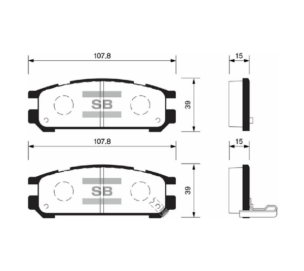 Колодки тормозные (Сзади) Subaru Impreza 92-00 / Legacy 89-03