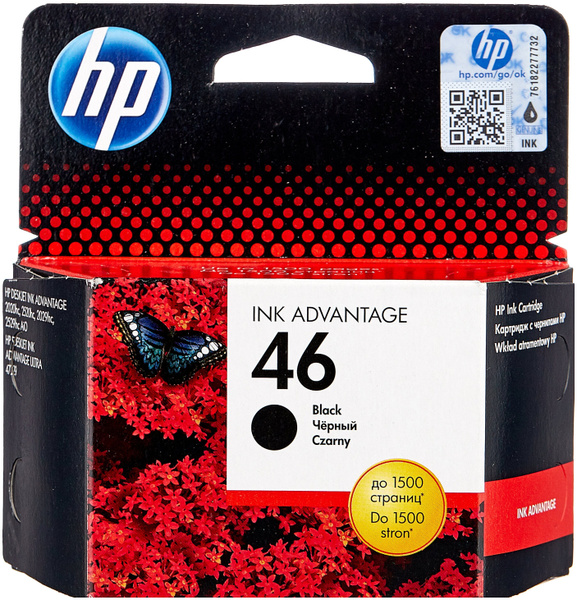 Расходник для печати HP Краска 46 / чернила CZ637AE, Черный (black ...
