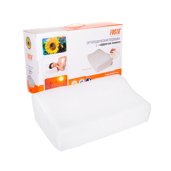 Ортопедическая подушка 50x30 см, Fosta с эффектом памяти 50*30*10*15см ...