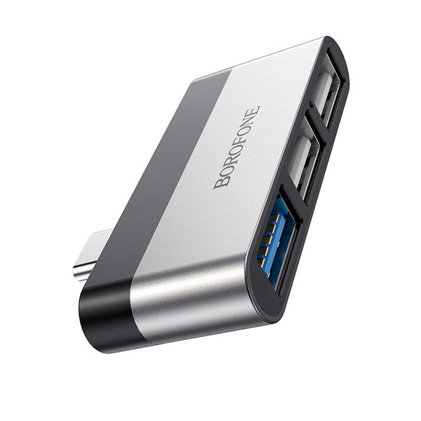 Адаптер переходник BOROFONE DH1 / Type-C на USB-C/ на 3xUSB / для ...