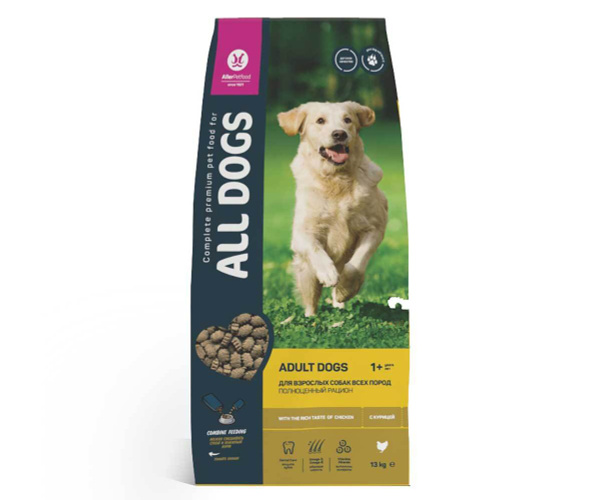 Сухой корм All Dogs для собак курица 13кг купить на OZON по низкой цене ...