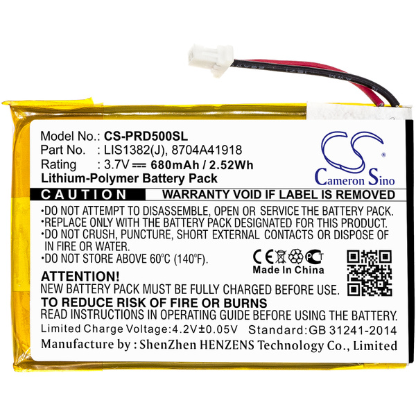 Batterie Li Polymer 3,7V 750mAh type 1 756 763 11, 7Y19A60823, LIS1401