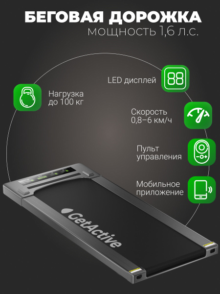 Беговая дорожка GetActive Run MINI PAD YP-C4 - купить по доступным ...