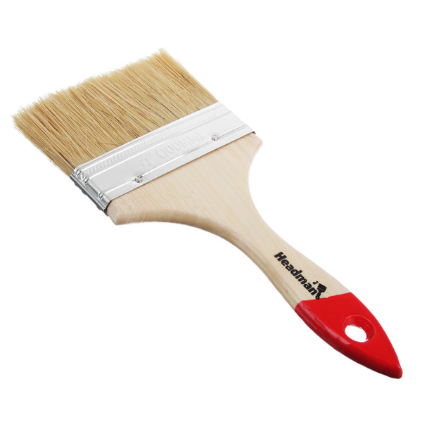 HEADMAN Кисть малярная плоская "Стандарт" нат. щетина 4" (100мм) 12 шт ...
