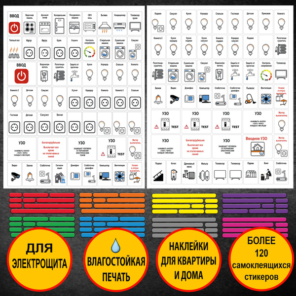 Наклейки в электрический шкаф