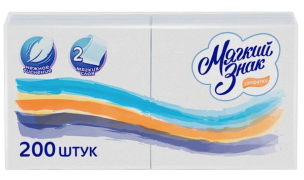Мягкий знак Бумажные салфетки - купить с доставкой по выгодным ценам в ...