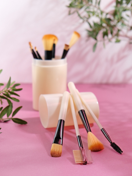 Набор кистей для макияжа 12 шт + футляр подставка - купить с доставкой ...