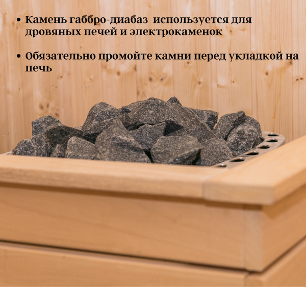 Камень для сауны/бани габбро-диабаз - купить с доставкой по выгодным ...