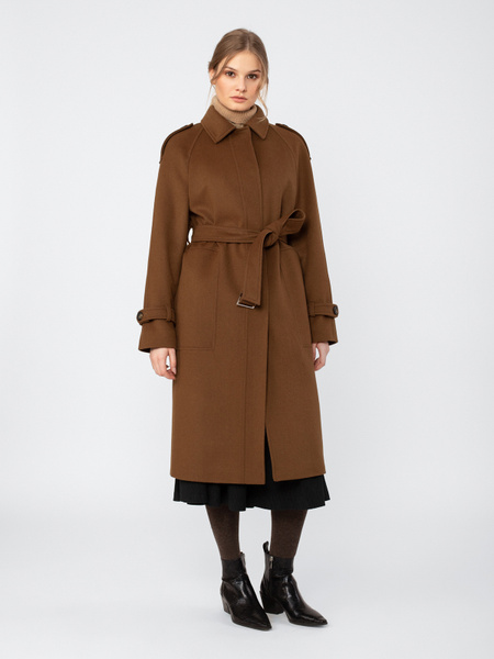 Пальто POMPA, Демисезон, размер 50, цвет бежевый - купить по выгодной ...