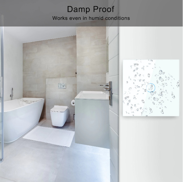 Умный сенсорный WiFi выключатель, белый, умный дом, работает с Яндекс ...