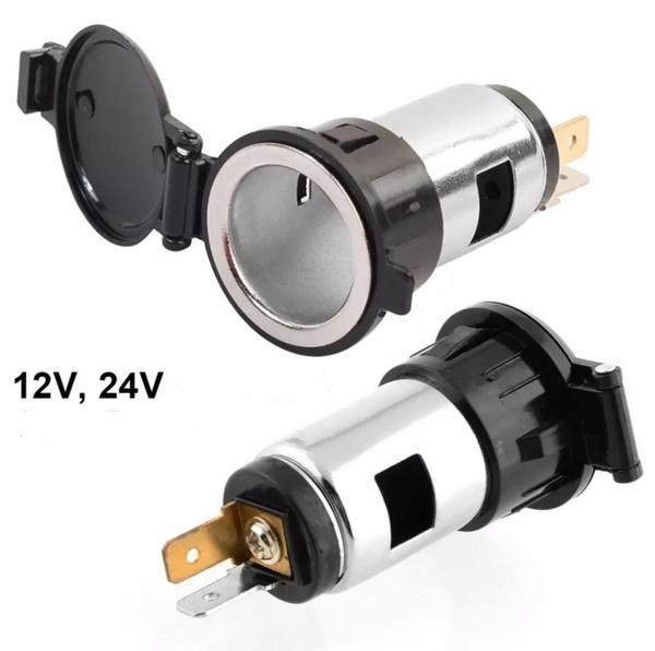 Розетка металлическая для автомобильного прикуривателя 12V / 24V Разъем ...