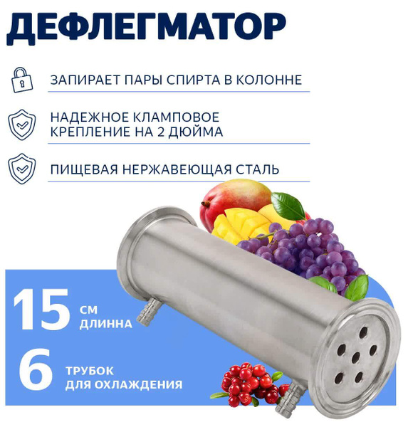 Дефлегматор на кламп 2 дюйма, комплектующие для дистилляторов - купить ...