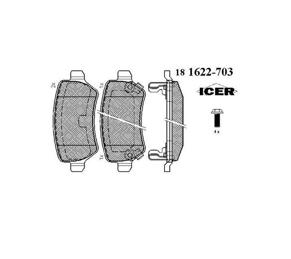 Колодки тормозные ICER 181622703 - купить по низким ценам в интернет ...
