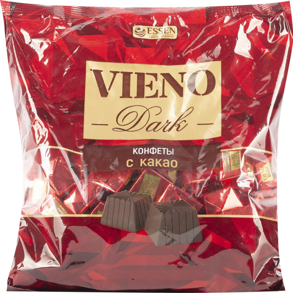 Конфеты шоколадные Essen / Эссен Vieno dark с какао в упаковке 1кг ...